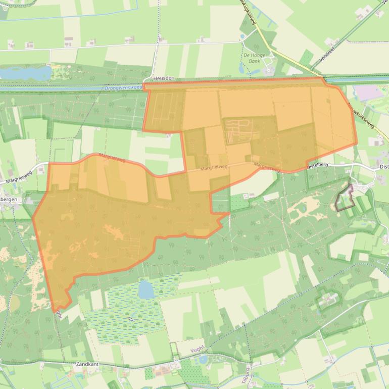 Kaart van postcodegebied 5268LW.