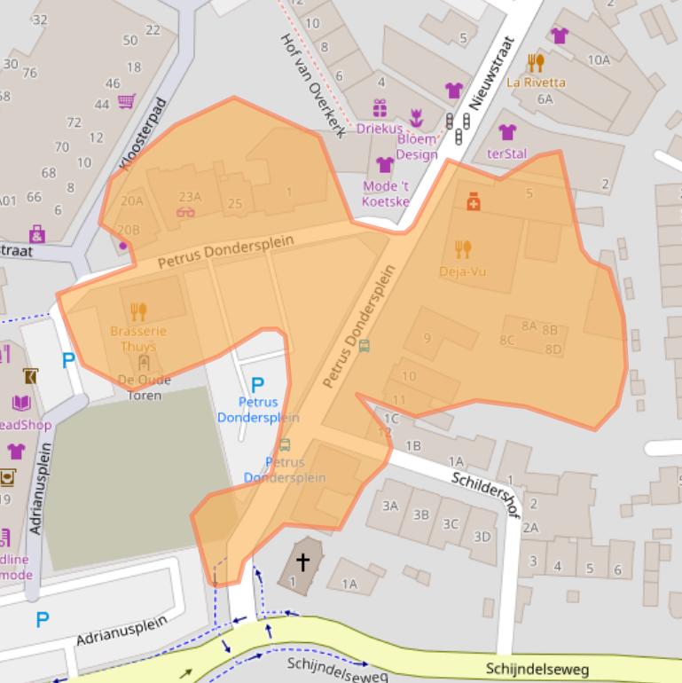 Kaart van postcodegebied 5271AA.