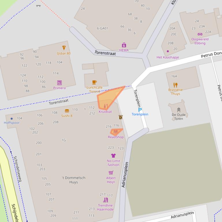 Kaart van postcodegebied 5271AW.