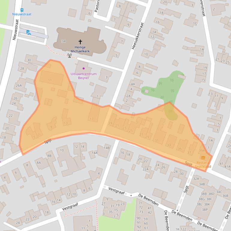 Kaart van postcodegebied 5271BA.