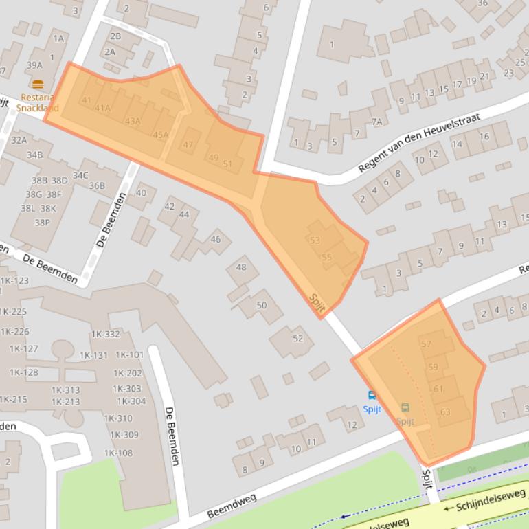 Kaart van postcodegebied 5271BB.