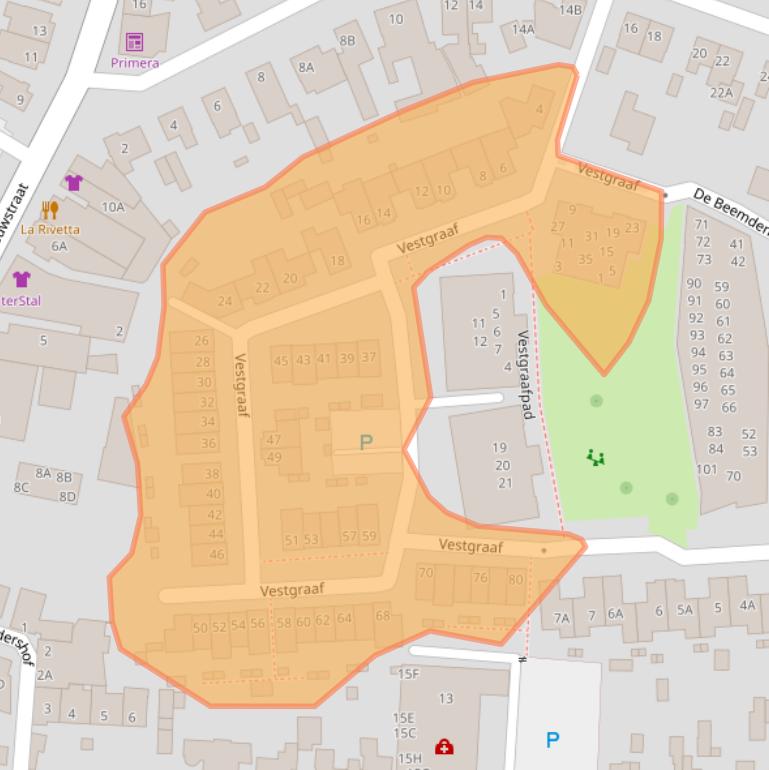 Kaart van postcodegebied 5271BG.