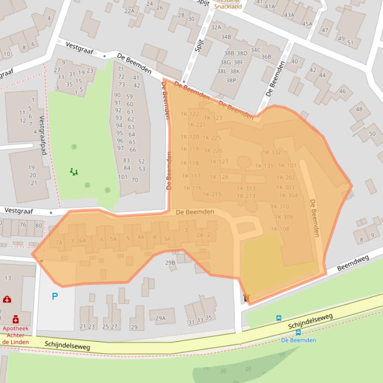 Kaart van postcodegebied 5271BH.