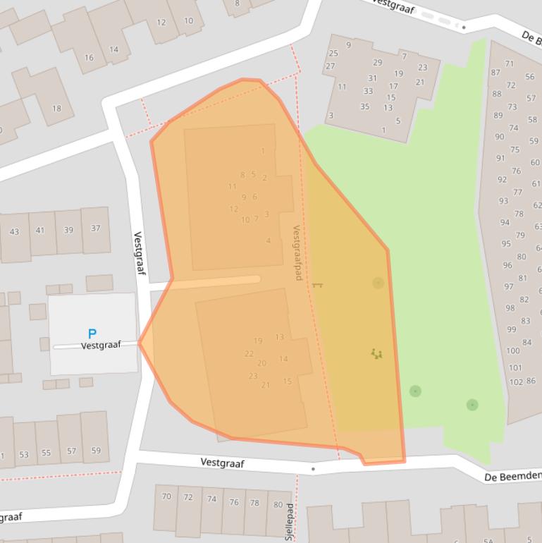 Kaart van postcodegebied 5271BP.