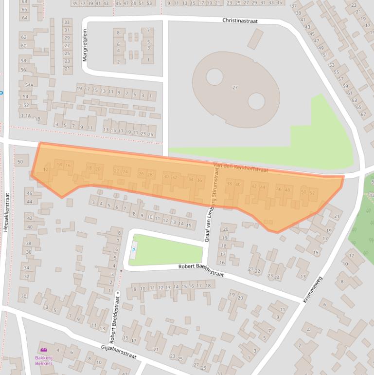 Kaart van postcodegebied 5271CJ.