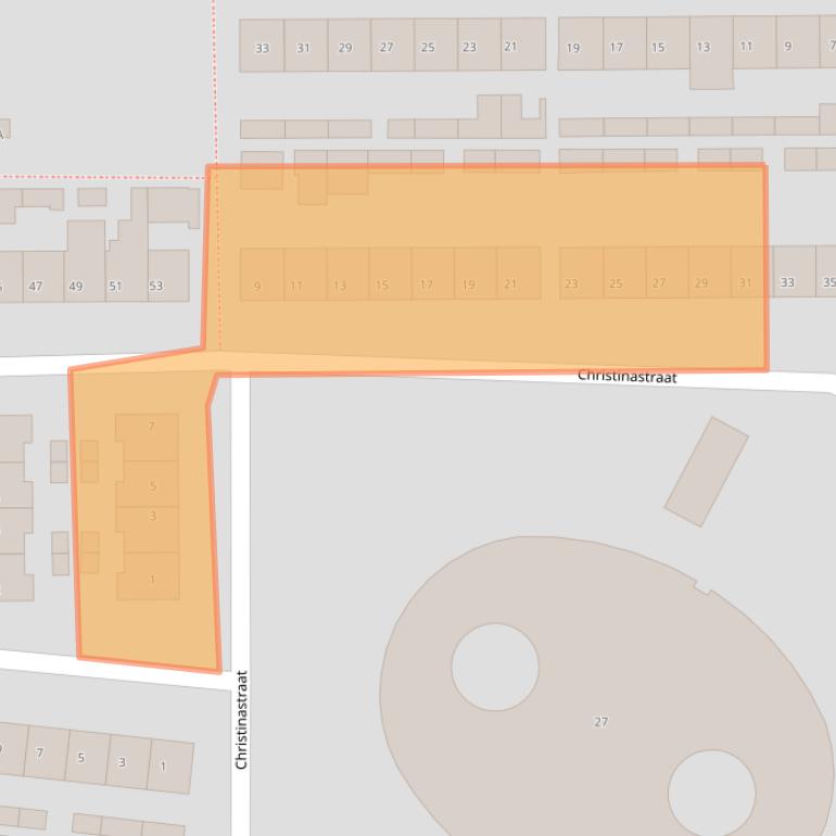 Kaart van postcodegebied 5271CW.
