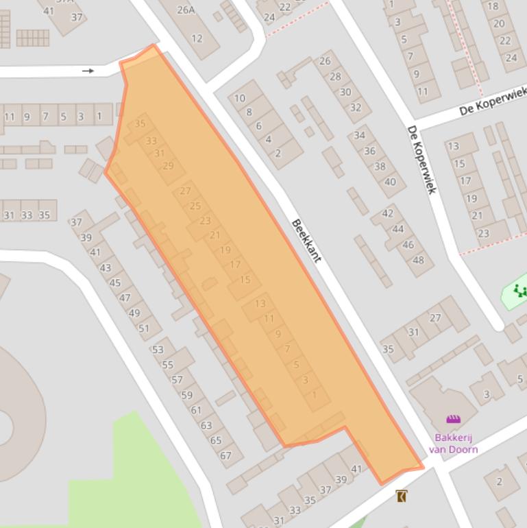 Kaart van postcodegebied 5271EG.