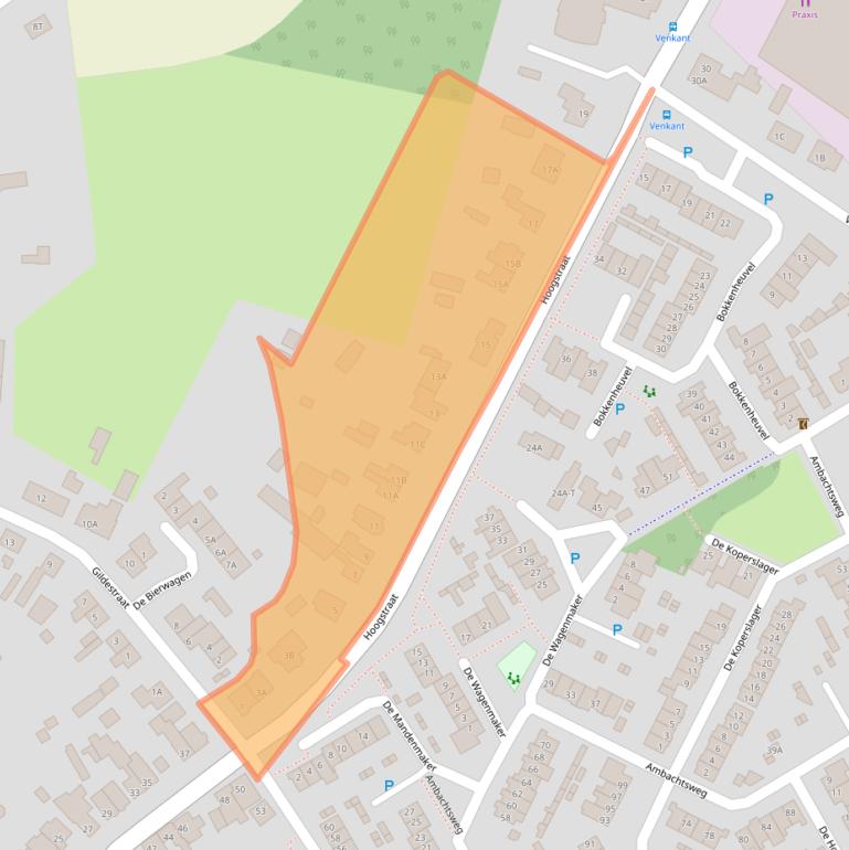 Kaart van postcodegebied 5271EL.