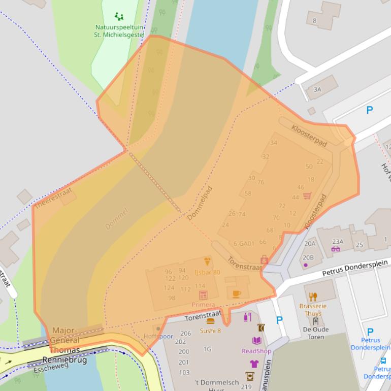 Kaart van postcodegebied 5271GA.