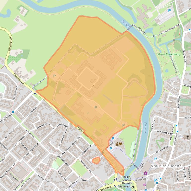 Kaart van postcodegebied 5271GD.