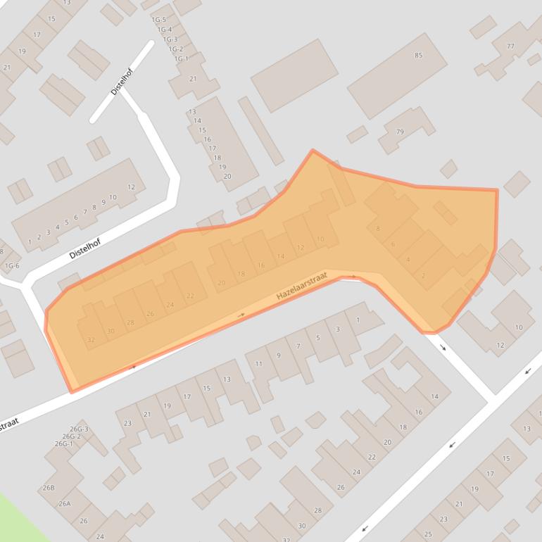 Kaart van postcodegebied 5271GG.