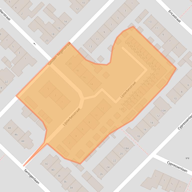 Kaart van postcodegebied 5271JZ.