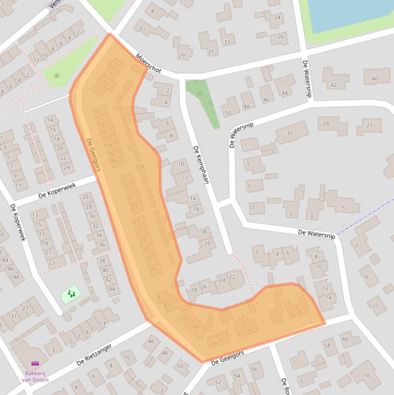 Kaart van postcodegebied 5271LC.