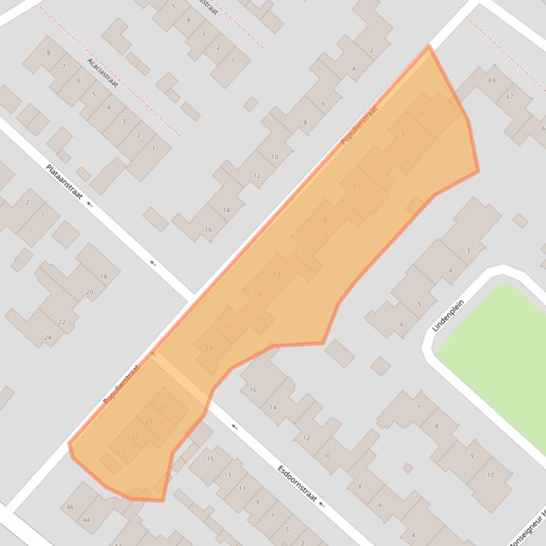 Kaart van postcodegebied 5271NW.