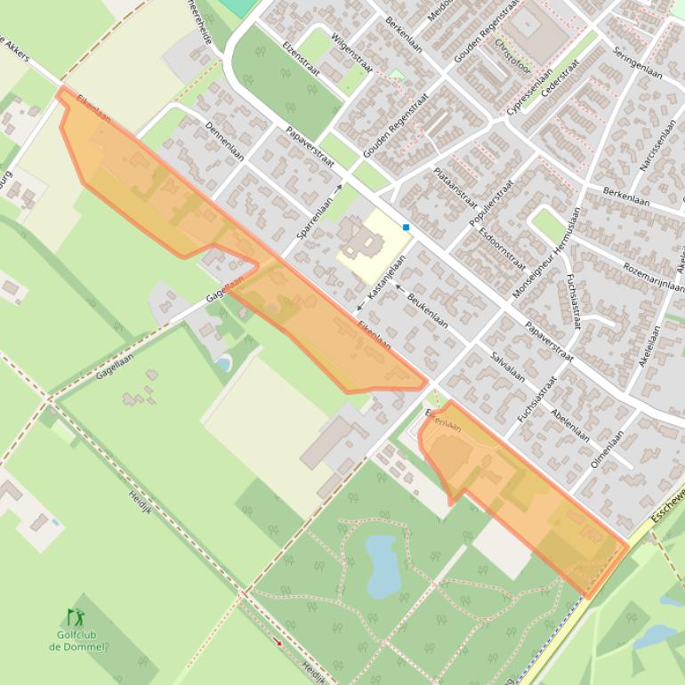 Kaart van postcodegebied 5271RR.