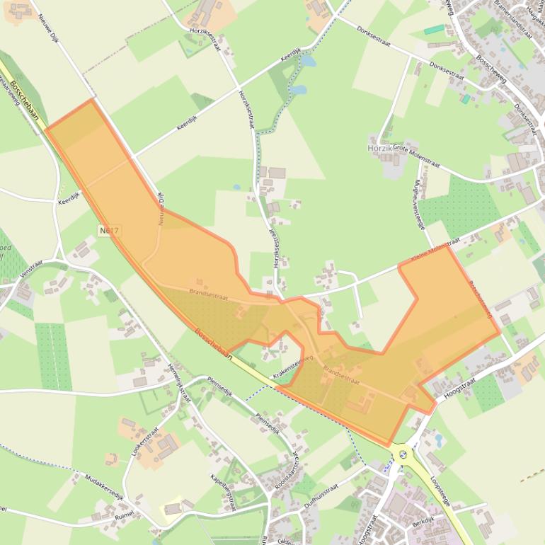 Kaart van postcodegebied 5271SX.