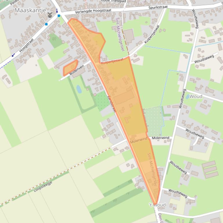 Kaart van postcodegebied 5271TH.