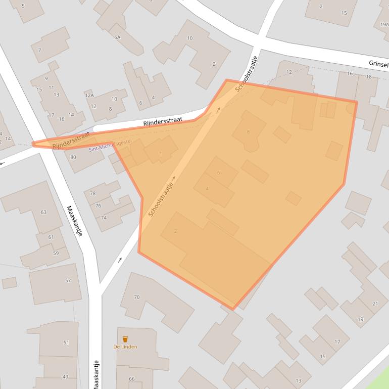 Kaart van postcodegebied 5271XK.