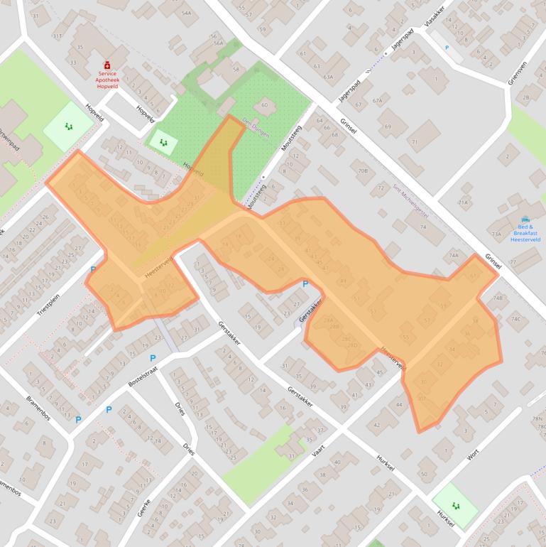 Kaart van postcodegebied 5271XM.