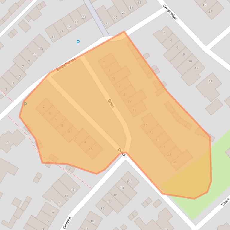 Kaart van postcodegebied 5271ZA.