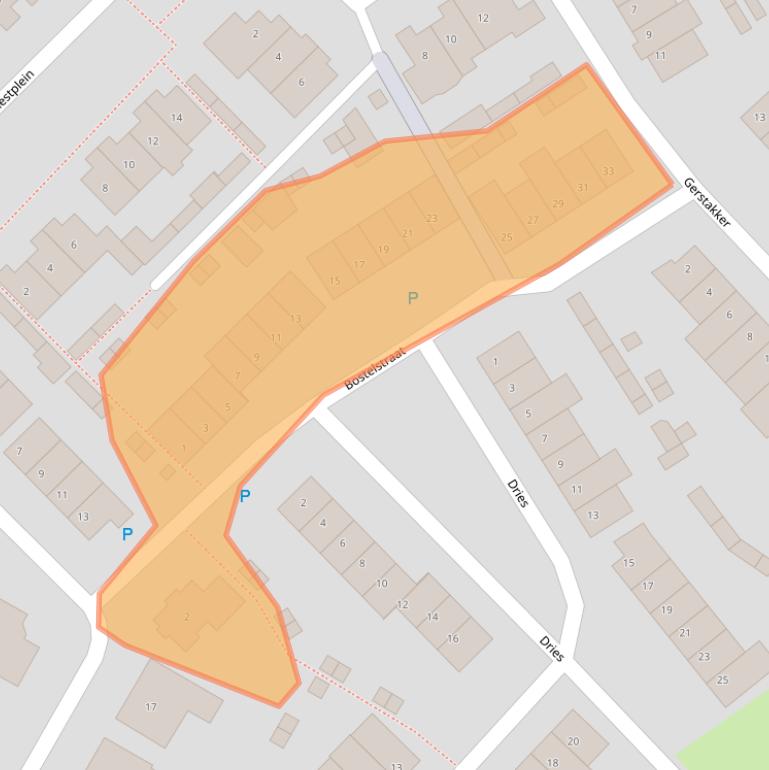 Kaart van postcodegebied 5271ZB.