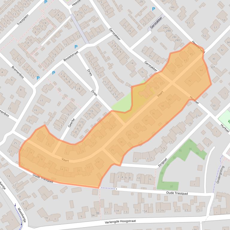 Kaart van postcodegebied 5271ZD.