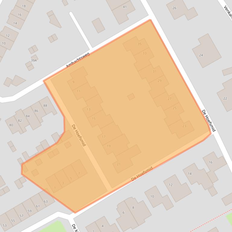 Kaart van postcodegebied 5272RL.