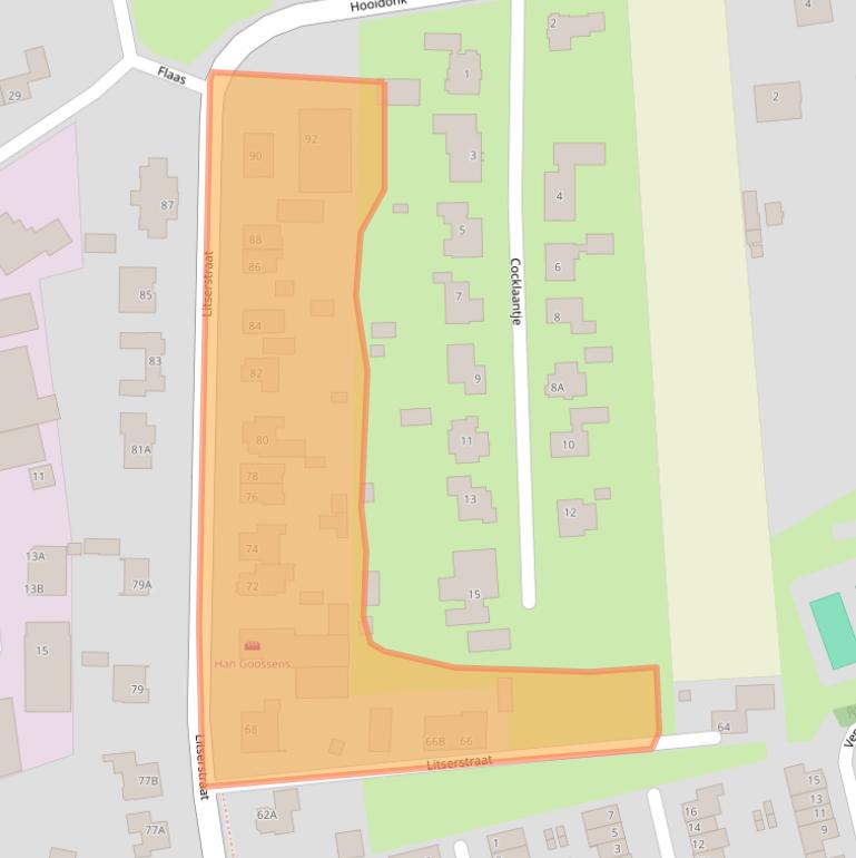 Kaart van postcodegebied 5275BX.