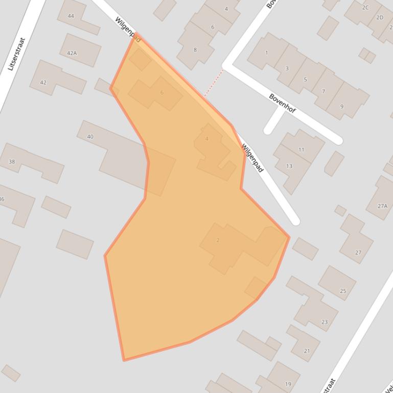 Kaart van postcodegebied 5275CM.