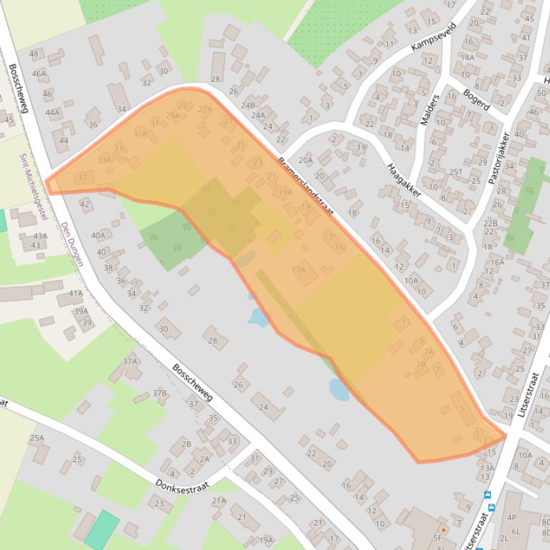 Kaart van postcodegebied 5275HE.