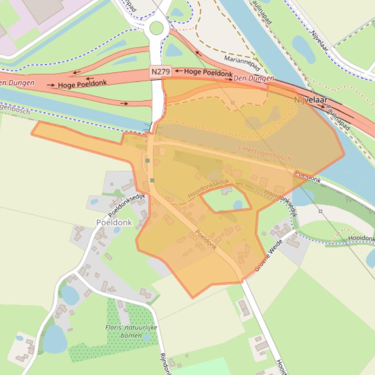 Kaart van postcodegebied 5275HP.