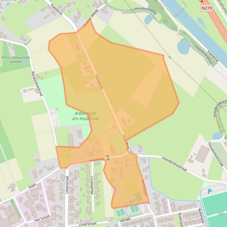 Kaart van postcodegebied 5275HT.