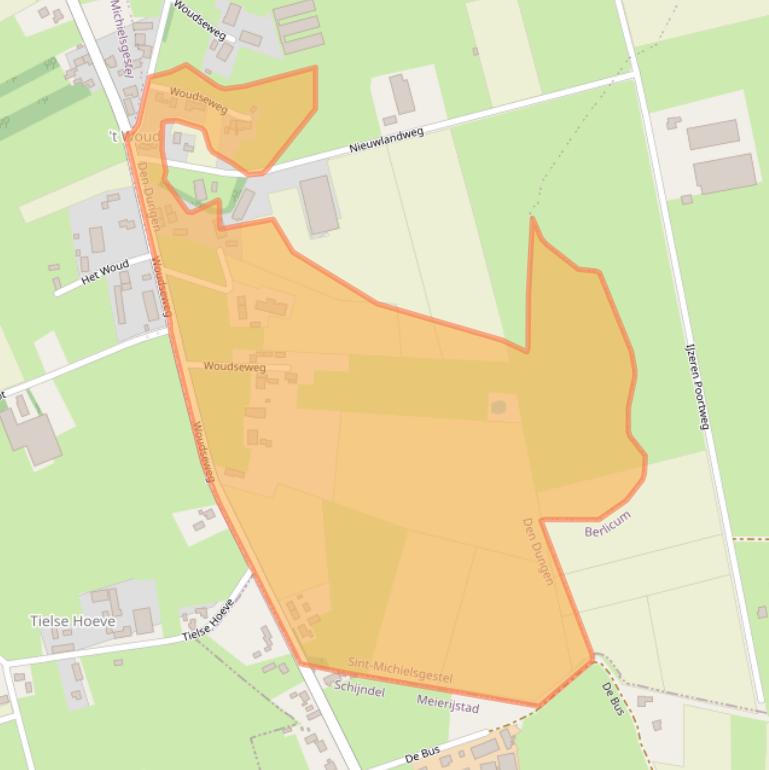 Kaart van postcodegebied 5275JJ.