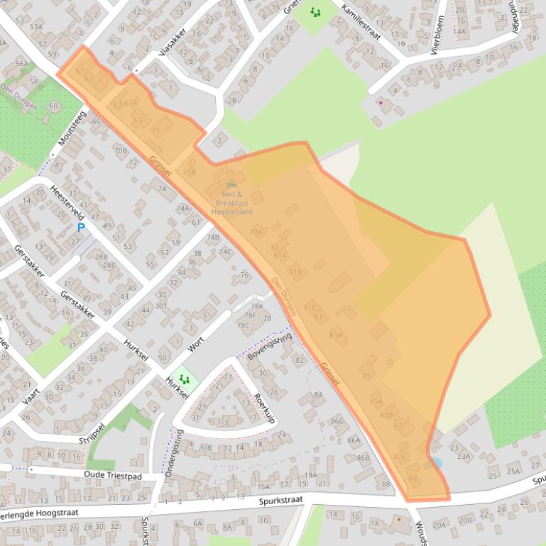 Kaart van postcodegebied 5275JN.