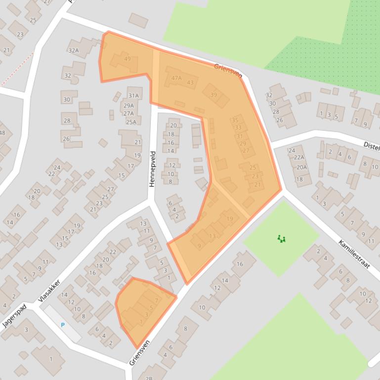 Kaart van postcodegebied 5275KG.