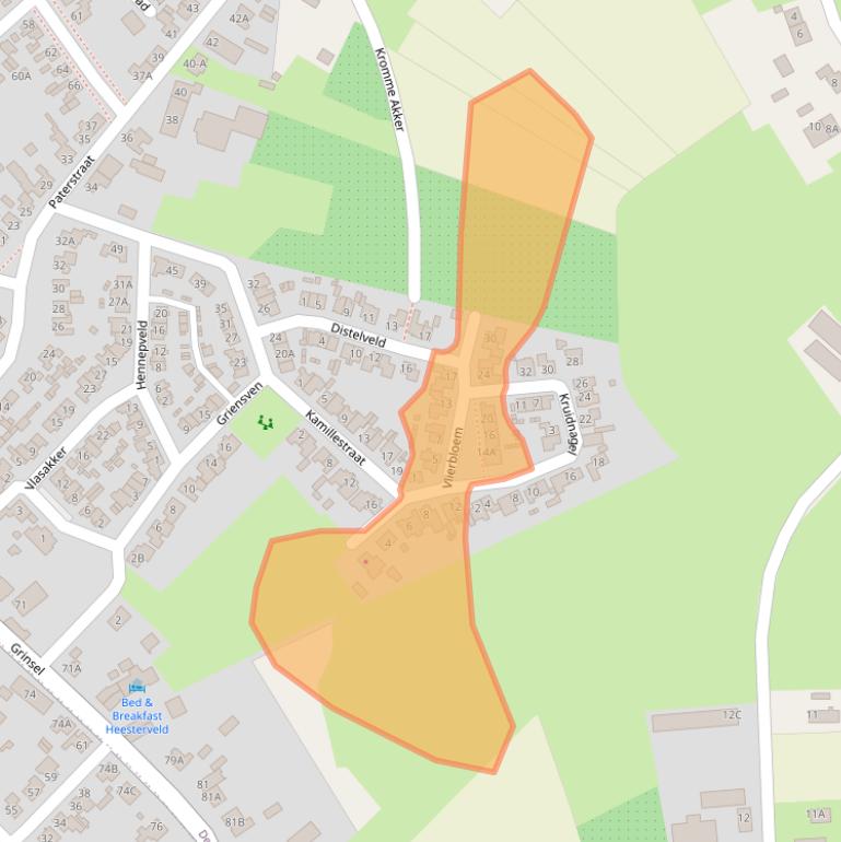 Kaart van postcodegebied 5275KP.