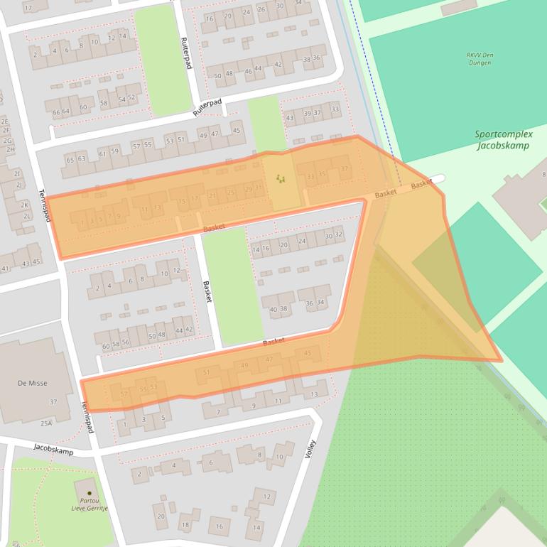 Kaart van postcodegebied 5275LB.