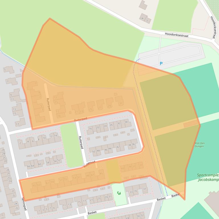 Kaart van postcodegebied 5275LD.