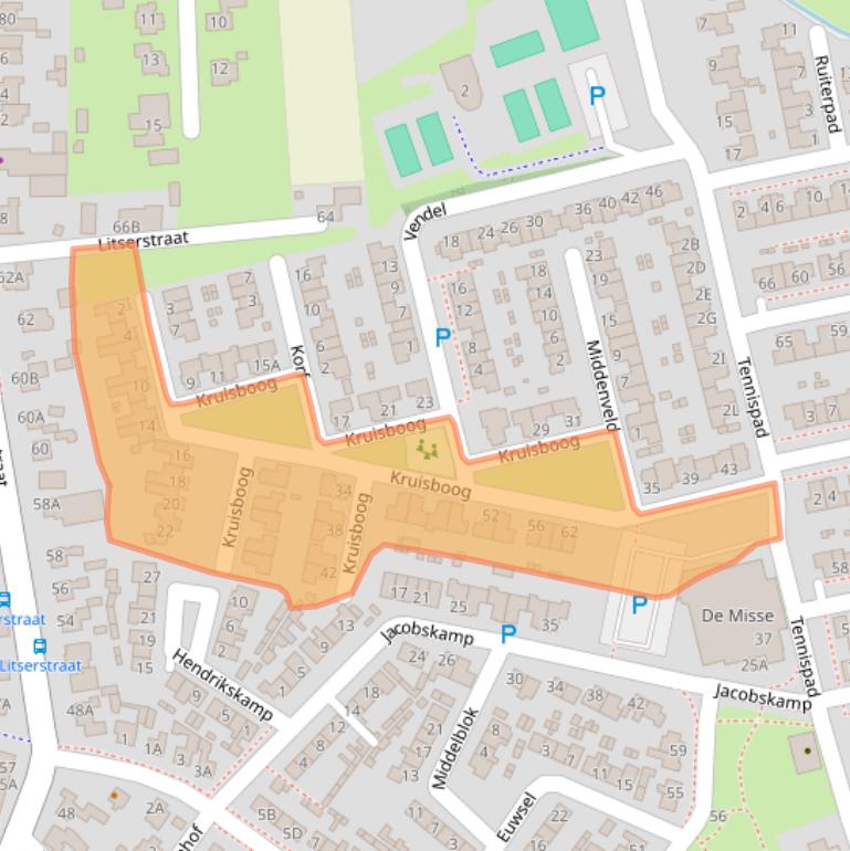 Kaart van postcodegebied 5275LK.