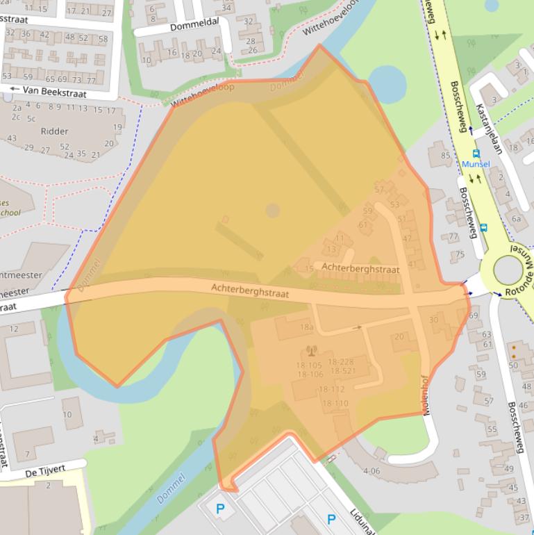 Kaart van postcodegebied 5281AB.