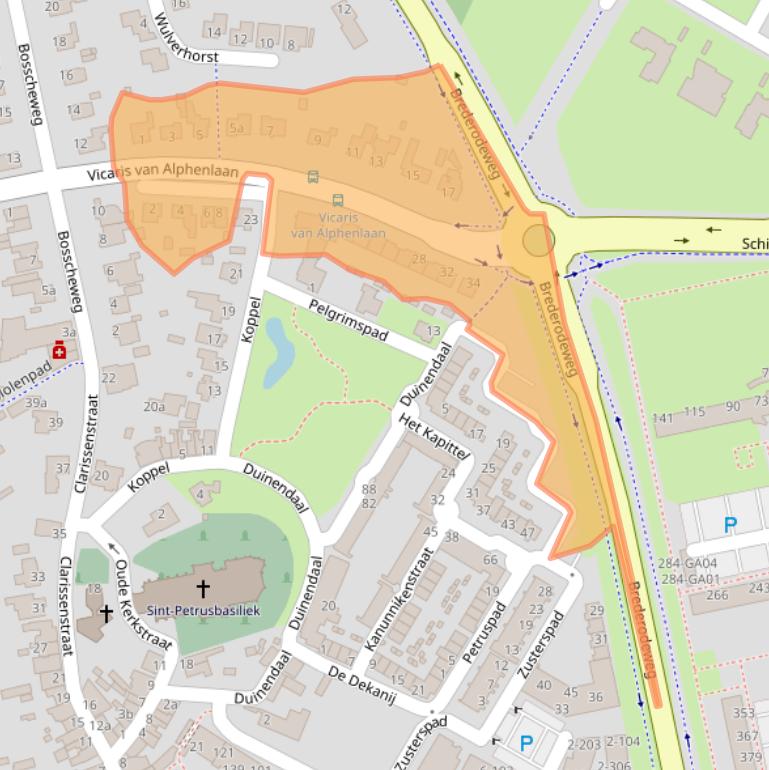 Kaart van postcodegebied 5281AM.