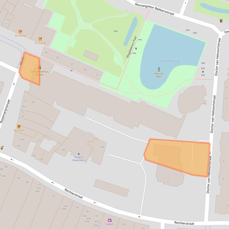 Kaart van postcodegebied 5281BJ.