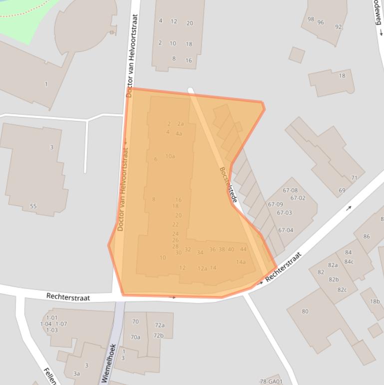 Kaart van postcodegebied 5281BM.