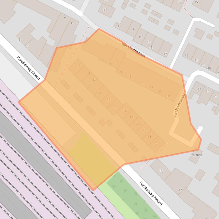 Kaart van postcodegebied 5281CS.