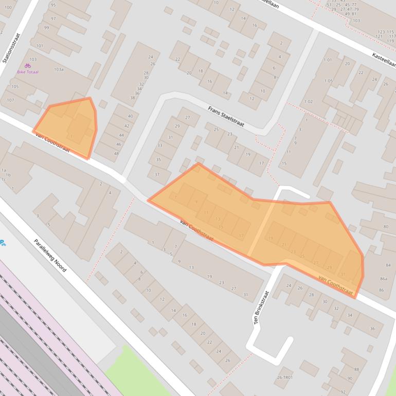 Kaart van postcodegebied 5281CT.