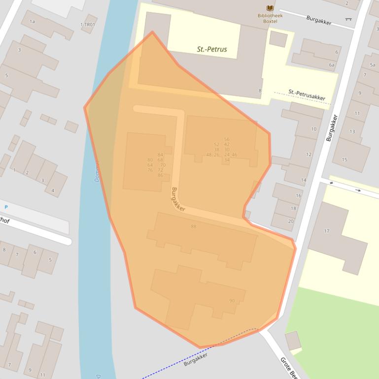 Kaart van postcodegebied 5281CZ.