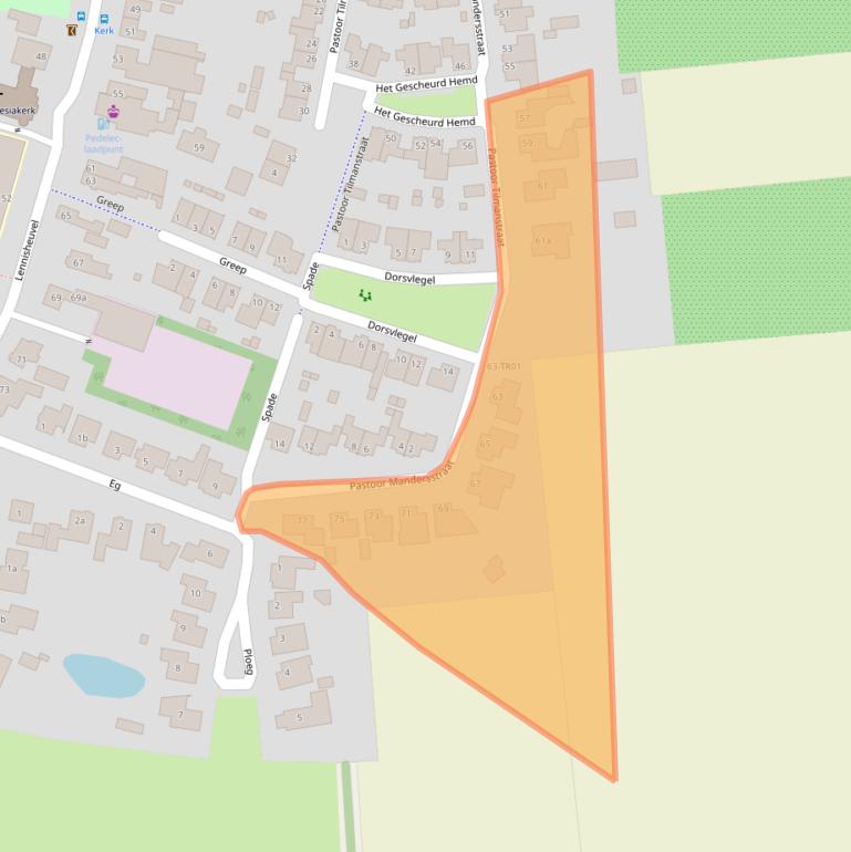 Kaart van postcodegebied 5281ED.