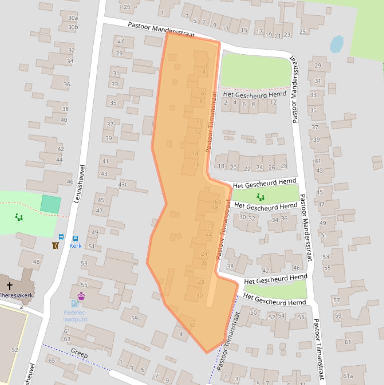 Kaart van postcodegebied 5281EG.