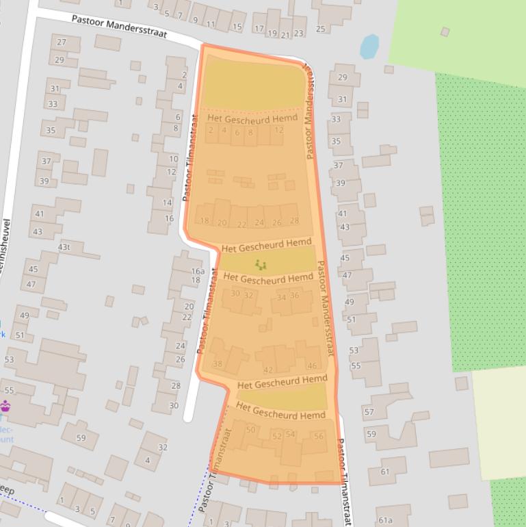 Kaart van postcodegebied 5281EK.