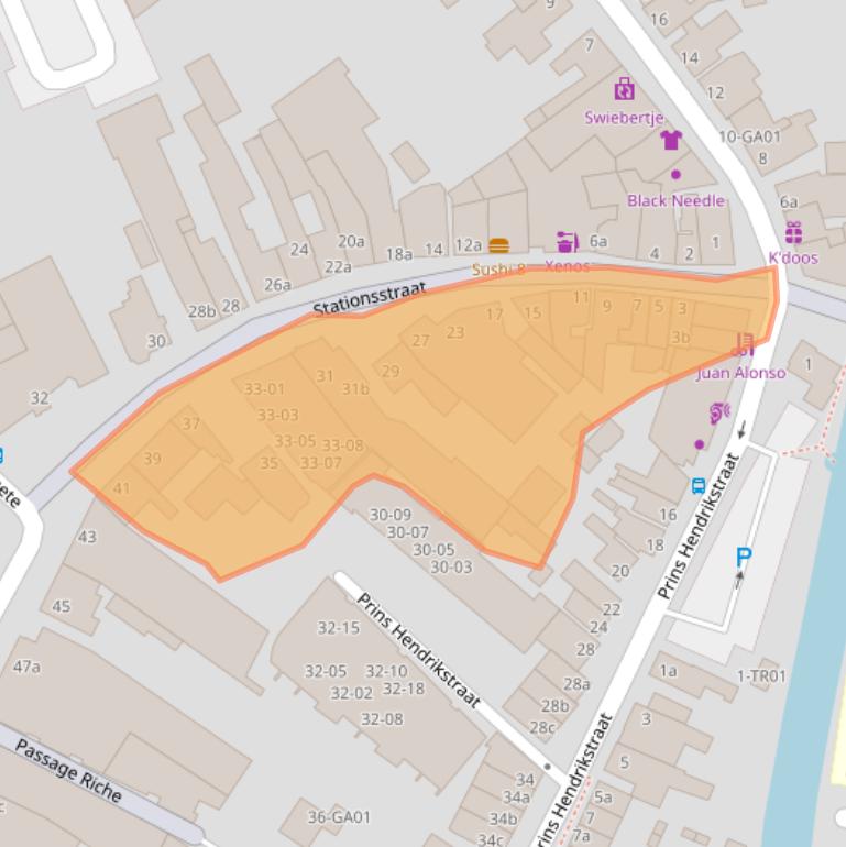 Kaart van postcodegebied 5281GA.